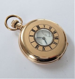 1920 Gold Filled 15 Jewelled Half Hunter Pocket Watch Herbert Wolf London Workin