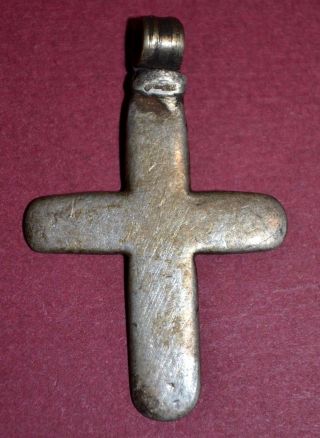 Small Antique Ethiopian Orthodox Christian Cross Silver Pendant Ethiopia Africa