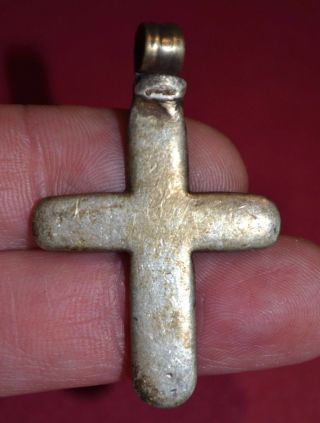 Small Antique Ethiopian Orthodox Christian Cross Silver Pendant Ethiopia Africa 3