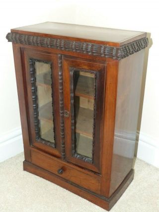 Rare Antique Late 19th Century Rosewood Table Display Cabinet – Apprentice Piece