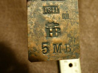 Old Hudson ' s Bay Company 5 Made Beavers Tag 1841 Copper Fur Trade 4