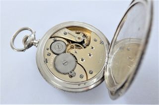 1910 SILVER & NIELLO OMEGA 15 JEWELLED SWISS LEVER POCKET WATCH IN ORDER 9