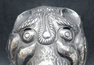 Authentic Antique Hammered Silver,  Bolivian Leopard,  Funeral Death Mask,  NR 3