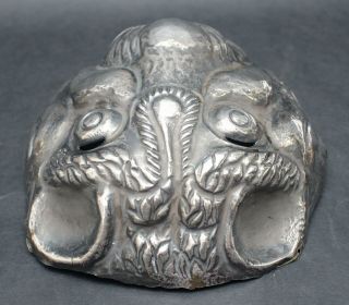 Authentic Antique Hammered Silver,  Bolivian Leopard,  Funeral Death Mask,  NR 8