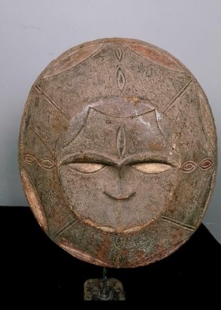 Old Tribal Large Eket Ceremonial Shield Mask - - Nigeria Bn 27