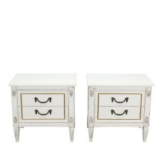 Mid - Century Off - White Nightstands