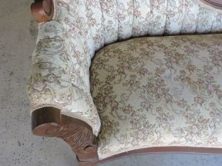 Rare Vintage Rococo Shabby Chic Sofa Victorian Style Pink Dusty Rose 3