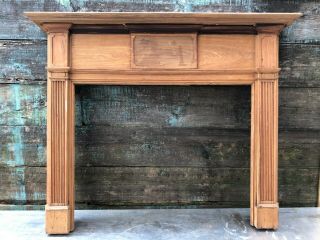 Arts And Crafts Mantle 48hx59 - 1/2 W Reclaimed Antique Fireplace Surround Maple