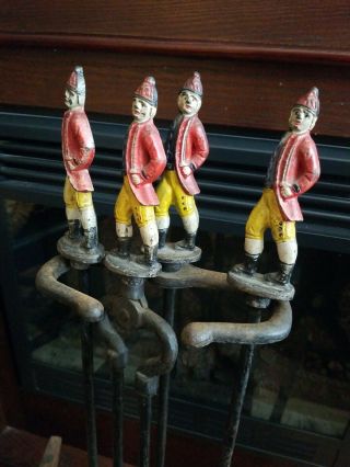 Antique Hessian Soldier Andirons and Matching Fire Tools 4