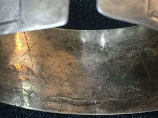 Antique Northwest Coast Native Silver Potlatch Bracelet Tlingit Haida 1880 - 1900 11
