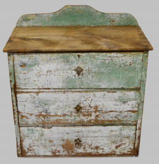 Painted American 3 Drawer Country Farmhouse Chest Of Drawers