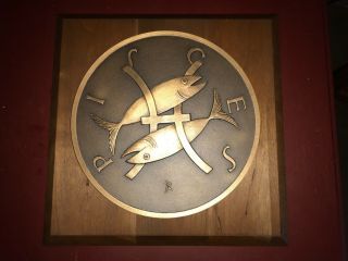 Limited Edition Pisces Zodiac Bronze Plaque Gilroy Roberts 1971 Franklin