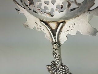 Incredible Dutch.  833 Silver Large Ornamental Spoon w/ snake birds angels cherub 8