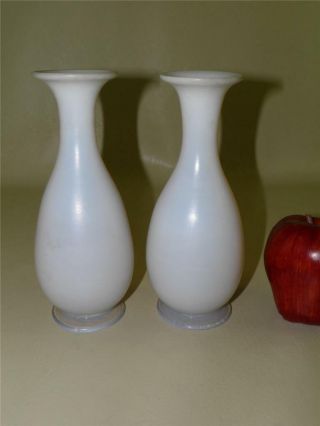 Antique White Opaline Vases