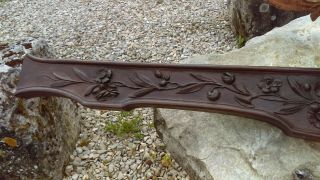 55 ' Antique French Hand Carved Wood Walnut Pediment child ' s Portrait Head 19 th 4