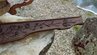 55 ' Antique French Hand Carved Wood Walnut Pediment child ' s Portrait Head 19 th 6