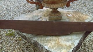 55 ' Antique French Hand Carved Wood Walnut Pediment child ' s Portrait Head 19 th 8