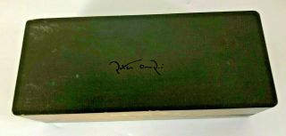 Signed Peter Ompir Folk Art Hand Painted Lidded Box With Apples Motif 6