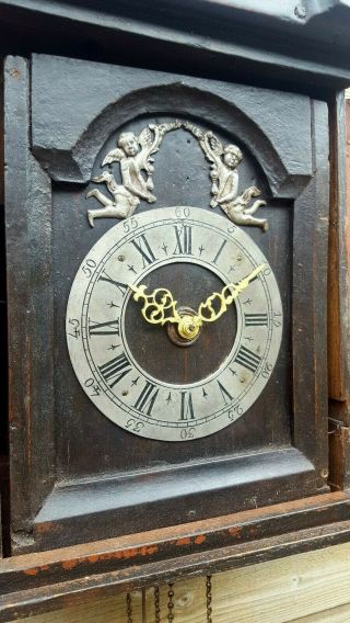 Rare & Early 18th Century German Hood Clock,  ca 1720 4