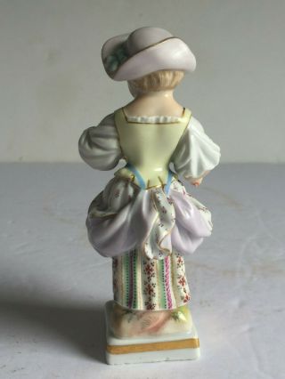 Antique Meissen Porcelain Figure GIRL WITH BIRD Incised Marks KAENDLER 6