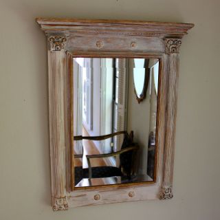 French Directoire Style Gilt Wood And Painted Beveled Mirror