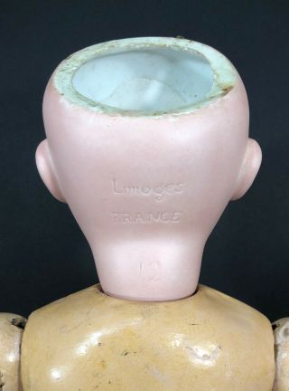 Antique French Bisque Doll - Bebe Limoges Size 12 Eyes 6