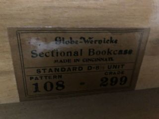 Globe - Wernicke Barrister Bookcase 5 Stack 299 w/ Glass - all 5