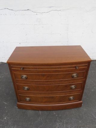 Mahogany Bow Front Dresser Server With Pullout Tray By R Way 9117