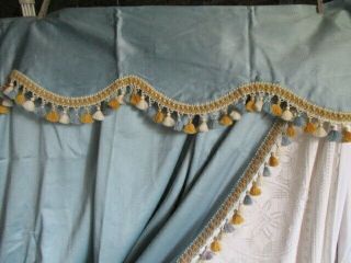 Stunning Vintage French Bedroom Linen Set Curtains Pelmet Bed Cover Bolster Case 10