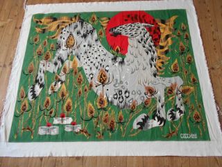 Modern Art Tapestry Tapestries Cecchini Horse 135 X 108 Cms Demounted 1960s