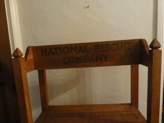 Vintage National Biscuit Company Oak Display Rack 4