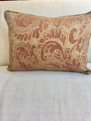 FORTUNY Raspberry/Red Custom Down Pillow Italy 2