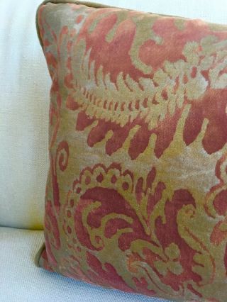 FORTUNY Raspberry/Red Custom Down Pillow Italy 4