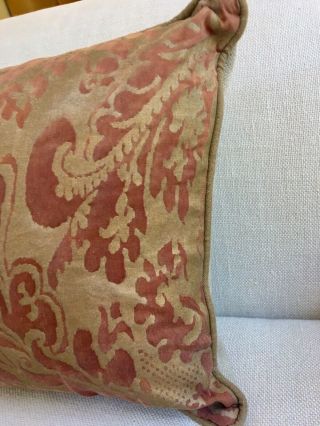 FORTUNY Raspberry/Red Custom Down Pillow Italy 5