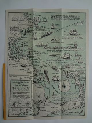 Sailing Around Massachusetts Bay An Historic And Pictorial Map Of Boston Harbor