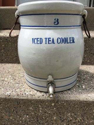 Red Wing 3 Gallon “ICE TEA” Cooler Very Rare Exceptional 2