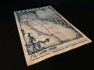 vintage 1983 Ron Morales Wine Country Tour Map Napa Sonoma poster travel guide 2