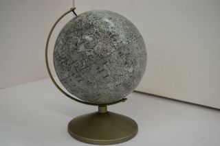 The Moon Globe Replogle Meredith Corp 6” Model Vintage Apollo Landing Sites