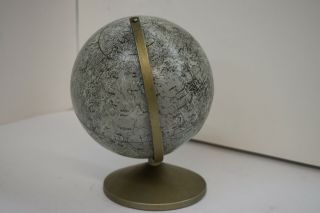 The Moon Globe Replogle Meredith Corp 6” Model Vintage Apollo Landing Sites 6