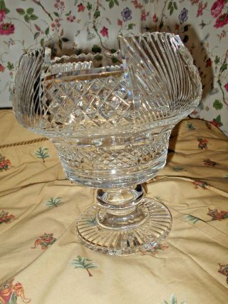 Rare Waterford Crystal Footed Centerpiece Bowl Prestige Coll.  Jumbo Size Lovely 9