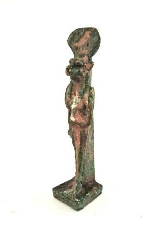 Sekhmet Unique Bronze Sculpture Ancient Egyptian Antique Faience Lioness Figure