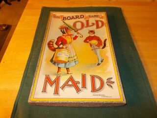 From 1910 The Board Game Of Old Maid By The Parker Brothers With 2 Cats On Cover