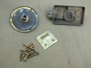 QUALITY VINTAGE BRASS TOILET DOOR LOCK VACANT ENGAGED ORDER 3