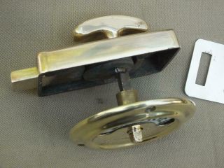 QUALITY VINTAGE BRASS TOILET DOOR LOCK VACANT ENGAGED ORDER 5