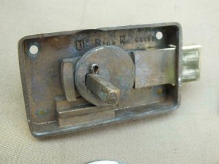 QUALITY VINTAGE BRASS TOILET DOOR LOCK VACANT ENGAGED ORDER 7