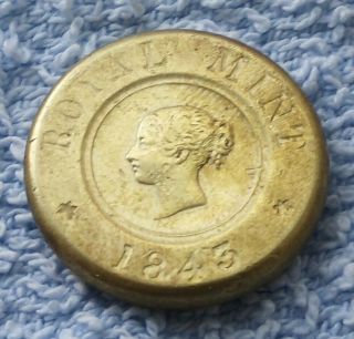 1843 Full Sovereign Weight Gold Lustre Old Victorian Royal Lion Crown Coin 3
