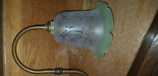 Antique Brass Wall Lights - Gas Lights Converted and wired with shades 3