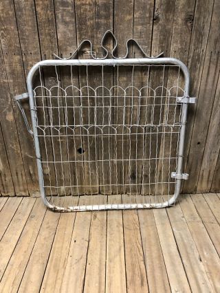 Vintage Wire Garden Gate Fence Rustic Steel Planter Primitive Metal Farm Shabby