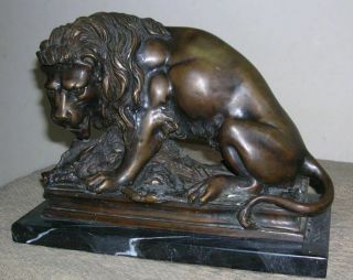 Antique Edwardian Bronze Lion and kill.  Absolutely stunning 2