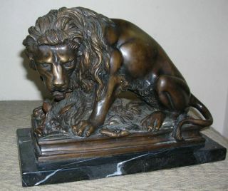 Antique Edwardian Bronze Lion and kill.  Absolutely stunning 5